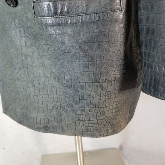 Deerskin Trading Post leather blazer sport coat jacket men's Medium black - Picture 7 of 15